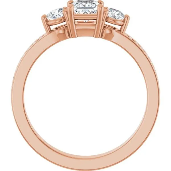 Three-Stone Engagement Ring Image 2 Arezzo Jewelers Elmwood Park, IL