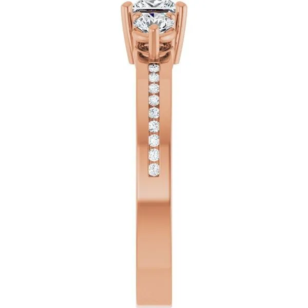 Three-Stone Engagement Ring Image 4 Arezzo Jewelers Elmwood Park, IL