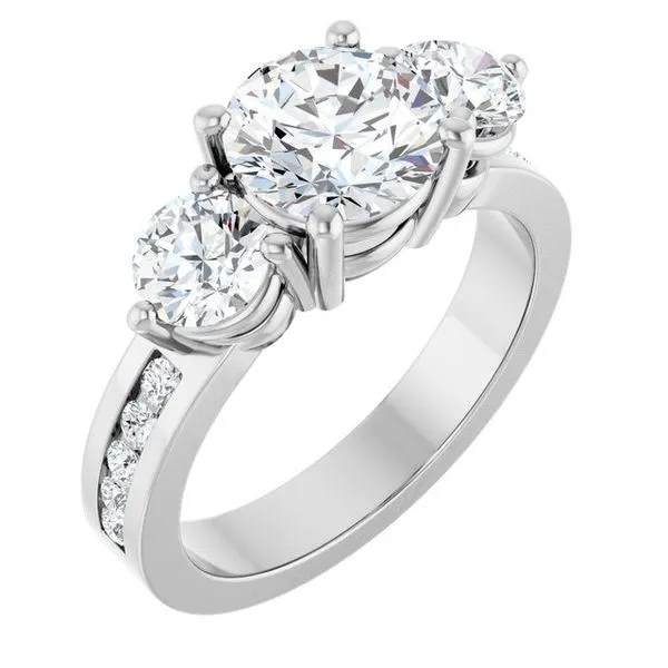Three-Stone Engagement Ring Arezzo Jewelers Elmwood Park, IL