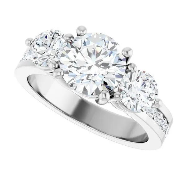 Three-Stone Engagement Ring Image 5 House of Silva Wooster, OH