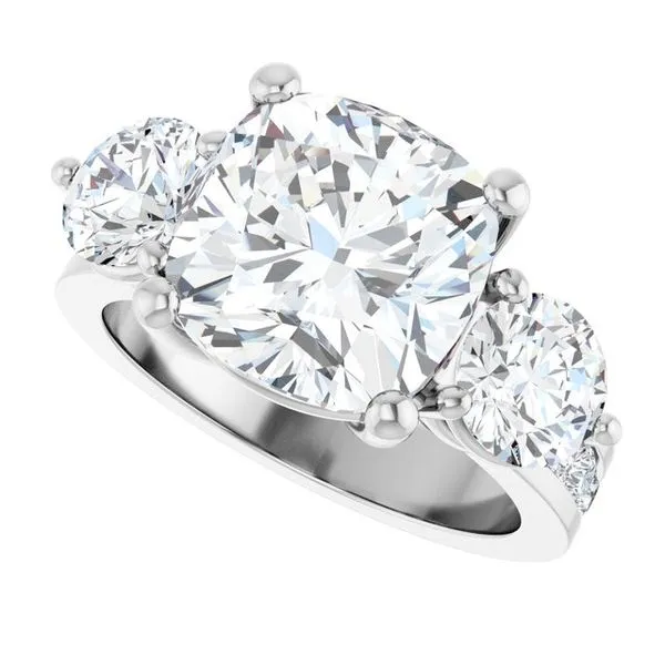 Three-Stone Engagement Ring Image 5 Northwood Jewelers Northwood, OH