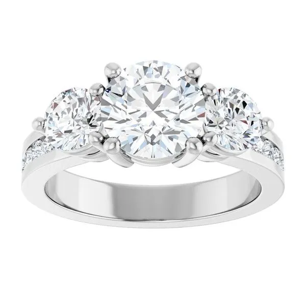 Three-Stone Engagement Ring Image 3 The Ring Austin Round Rock, TX