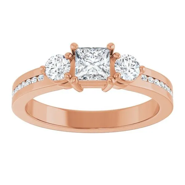 Three-Stone Engagement Ring Image 3 The Ring Austin Round Rock, TX