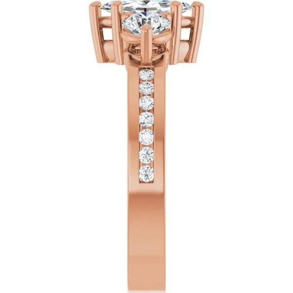 Three-Stone Engagement Ring Image 4 Clater Jewelers Louisville, KY