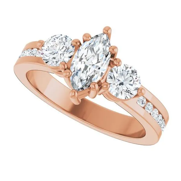 Three-Stone Engagement Ring Image 5 Clater Jewelers Louisville, KY