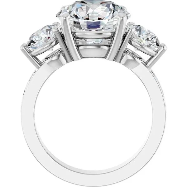 Three-Stone Engagement Ring Image 2 Arezzo Jewelers Elmwood Park, IL