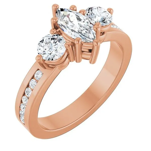 Three-Stone Engagement Ring Arezzo Jewelers Elmwood Park, IL