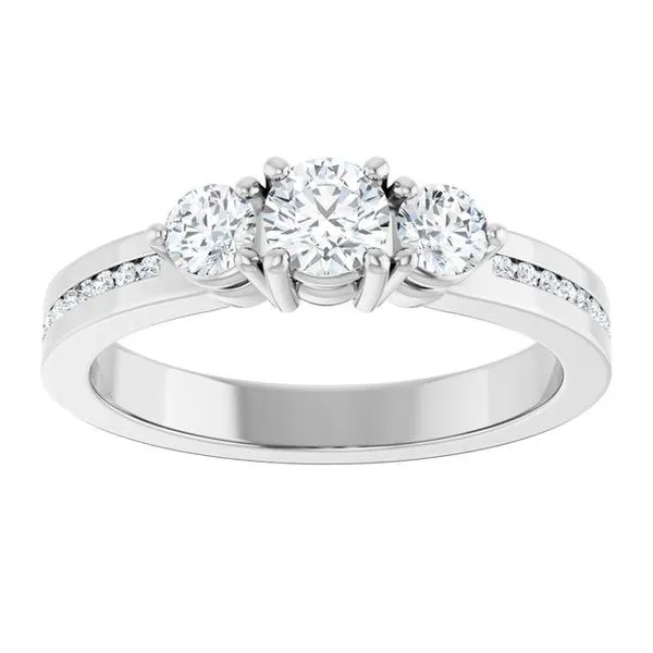Three-Stone Engagement Ring Image 3 Northwood Jewelers Northwood, OH