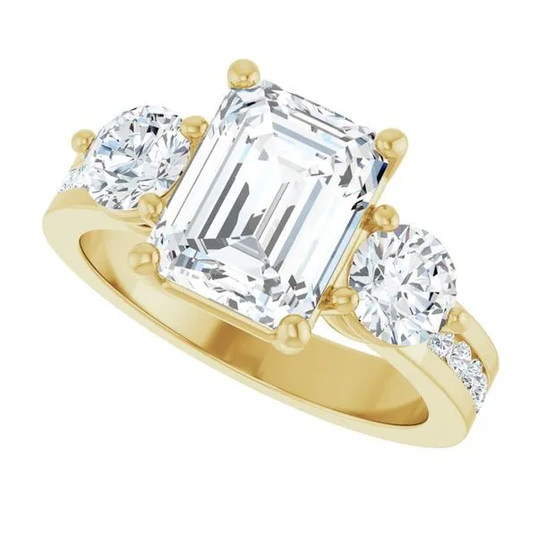 Three-Stone Engagement Ring Image 5 Northwood Jewelers Northwood, OH