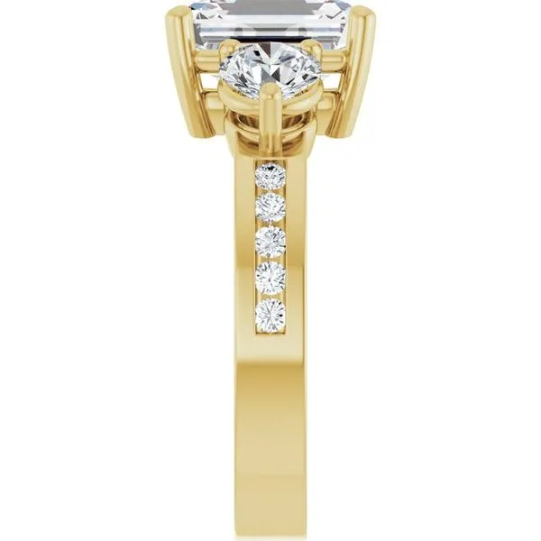 Three-Stone Engagement Ring Image 4 Collard Jewelers League City, TX