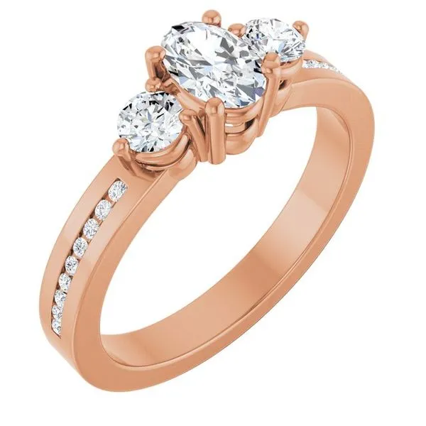 Three-Stone Engagement Ring The Ring Austin Round Rock, TX