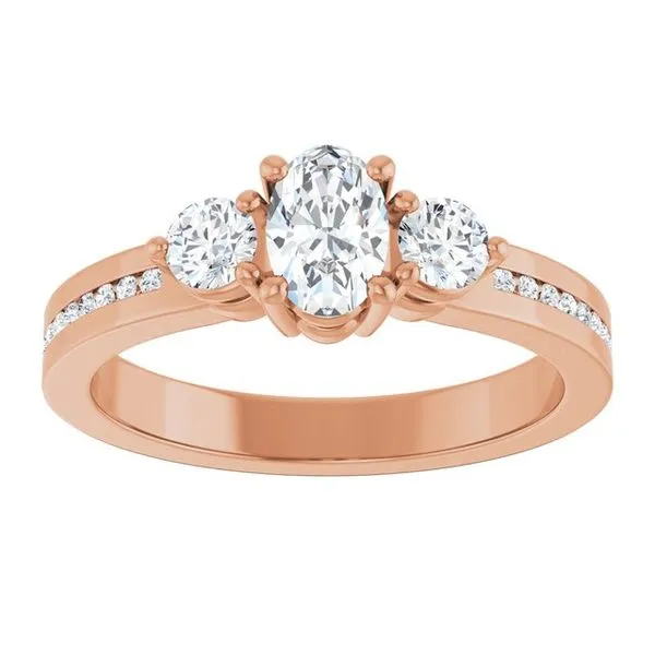 Three-Stone Engagement Ring Image 3 Arezzo Jewelers Elmwood Park, IL