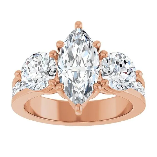 Three-Stone Engagement Ring Image 3 Northwood Jewelers Northwood, OH