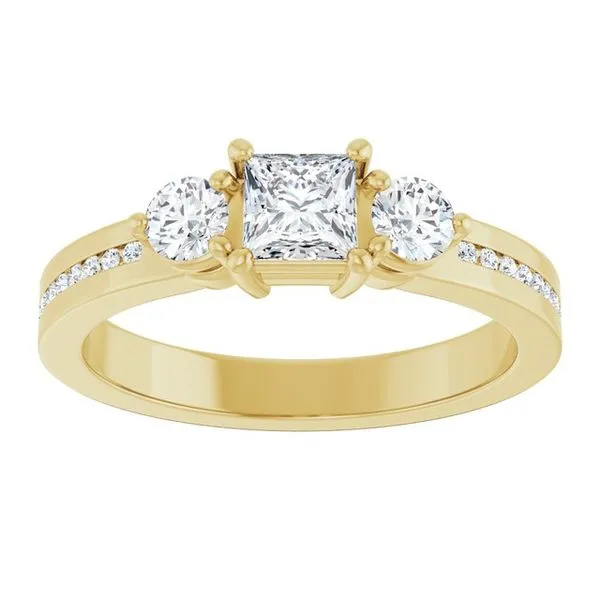Three-Stone Engagement Ring Image 3 Northwood Jewelers Northwood, OH