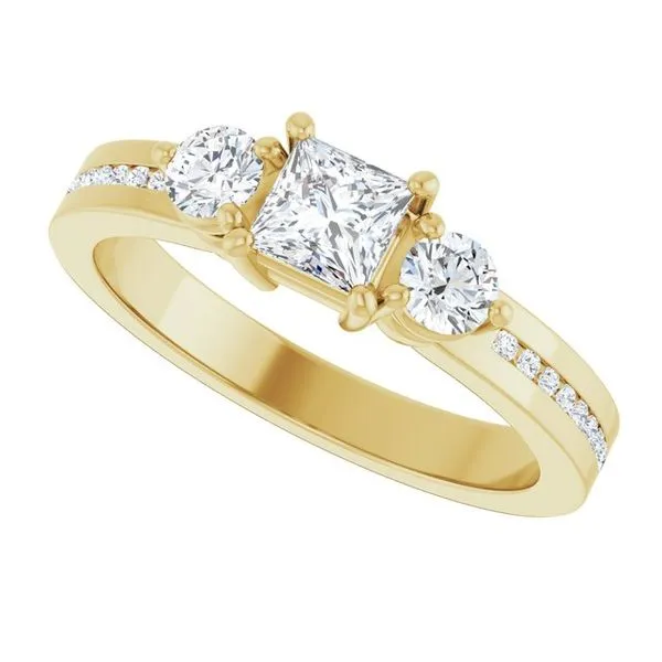 Three-Stone Engagement Ring Image 5 Raleigh Diamond Fine Jewelry Raleigh, NC