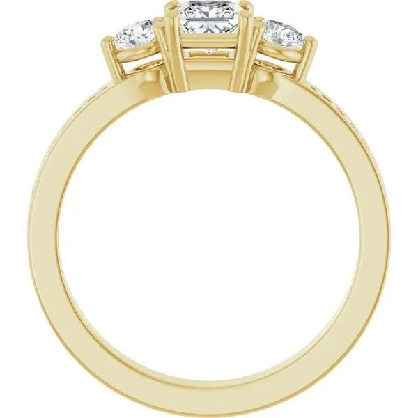 Three-Stone Engagement Ring Image 2 Northwood Jewelers Northwood, OH