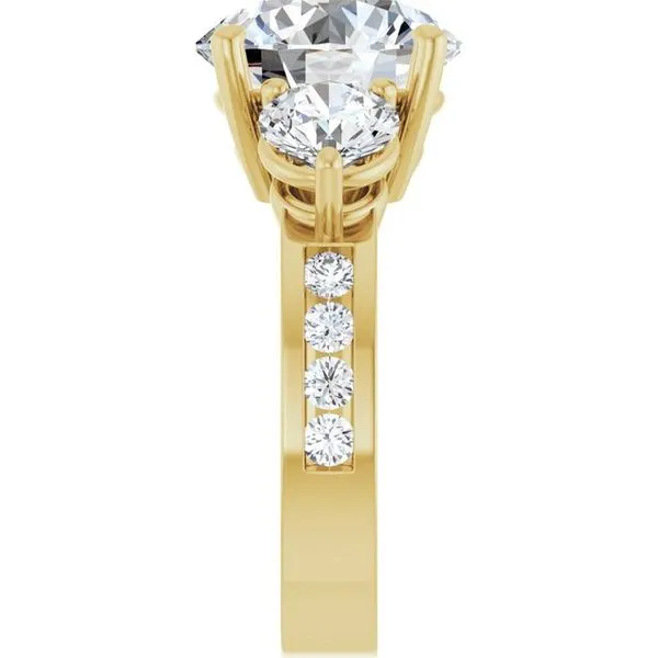 Three-Stone Engagement Ring Image 4 Arezzo Jewelers Elmwood Park, IL