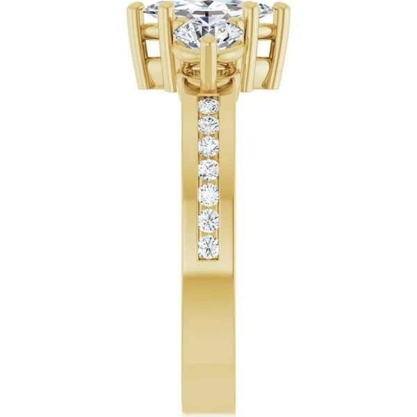 Three-Stone Engagement Ring Image 4 Northwood Jewelers Northwood, OH