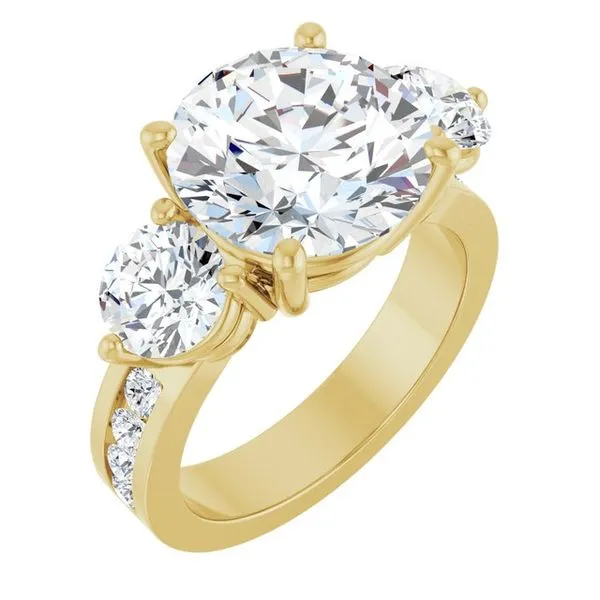 Three-Stone Engagement Ring The Ring Austin Round Rock, TX