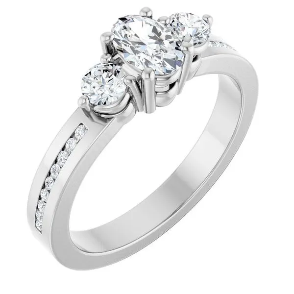 Three-Stone Engagement Ring Arezzo Jewelers Elmwood Park, IL