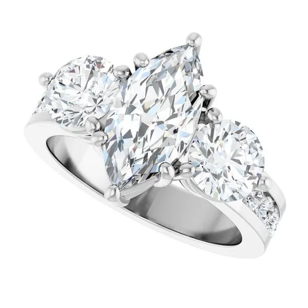 Three-Stone Engagement Ring Image 5 Rox Atlanta Jewelers Decatur, GA