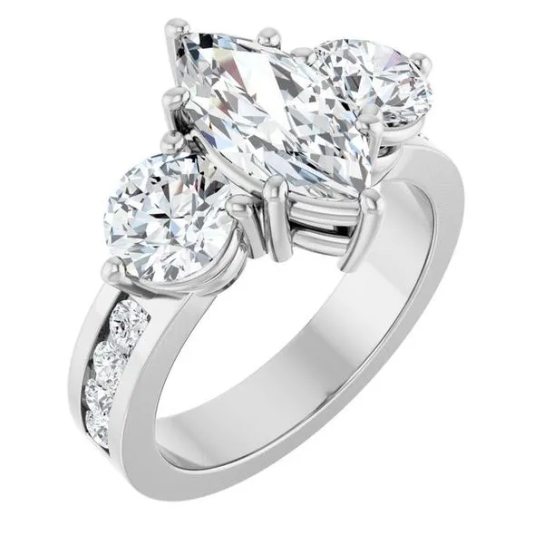 Three-Stone Engagement Ring Raleigh Diamond Fine Jewelry Raleigh, NC
