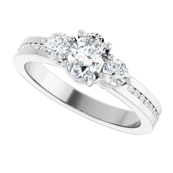 Three-Stone Engagement Ring Image 5 Northwood Jewelers Northwood, OH