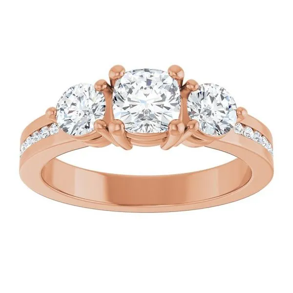 Three-Stone Engagement Ring Image 3 Arezzo Jewelers Elmwood Park, IL