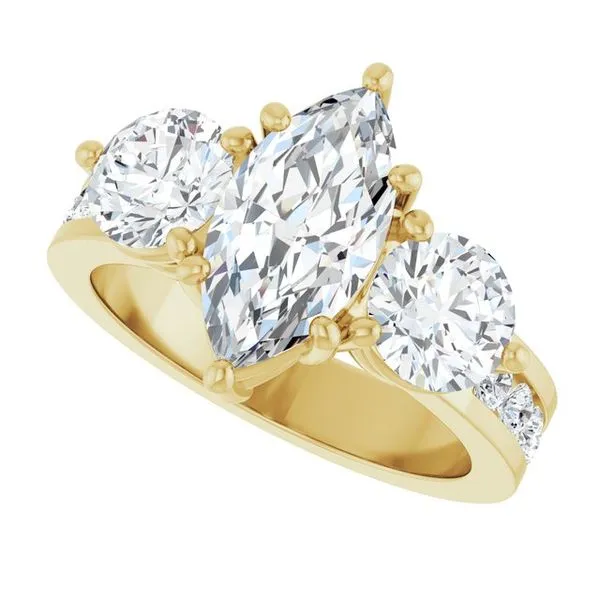 Three-Stone Engagement Ring Image 5 The Ring Austin Round Rock, TX