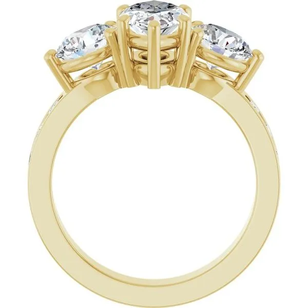 Three-Stone Engagement Ring Image 2 Vulcan's Forge LLC KANSAS CITY, MO