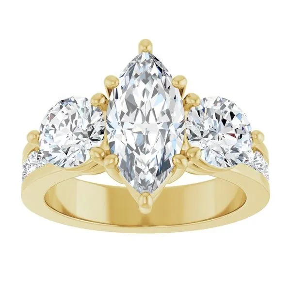 Three-Stone Engagement Ring Image 3 The Ring Austin Round Rock, TX