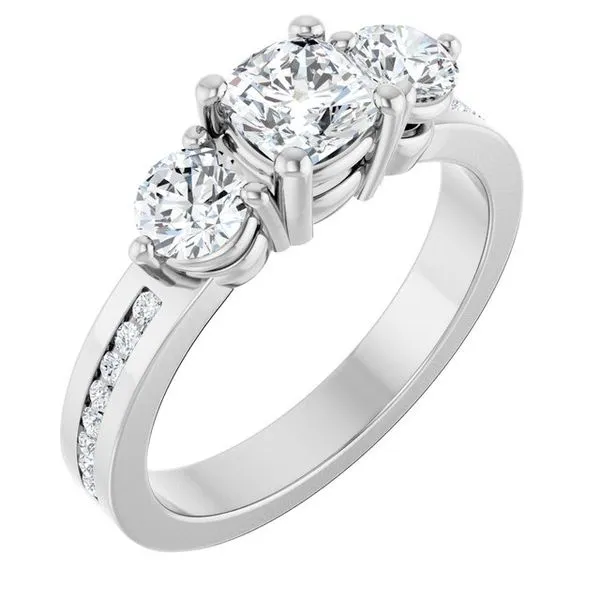Three-Stone Engagement Ring Arezzo Jewelers Elmwood Park, IL