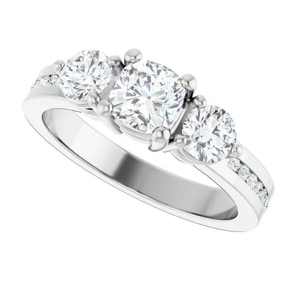 Three-Stone Engagement Ring Image 5 The Ring Austin Round Rock, TX