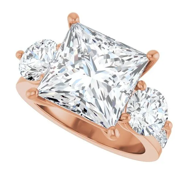 Three-Stone Engagement Ring Image 5 Ask Design Jewelers Olean, NY