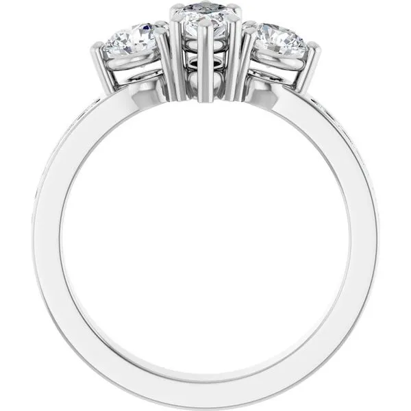 Three-Stone Engagement Ring Image 2 Arezzo Jewelers Elmwood Park, IL