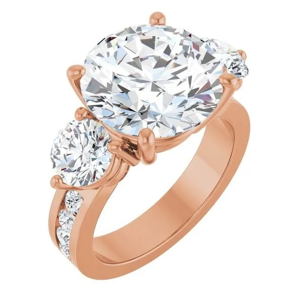 Three-Stone Engagement Ring The Ring Austin Round Rock, TX