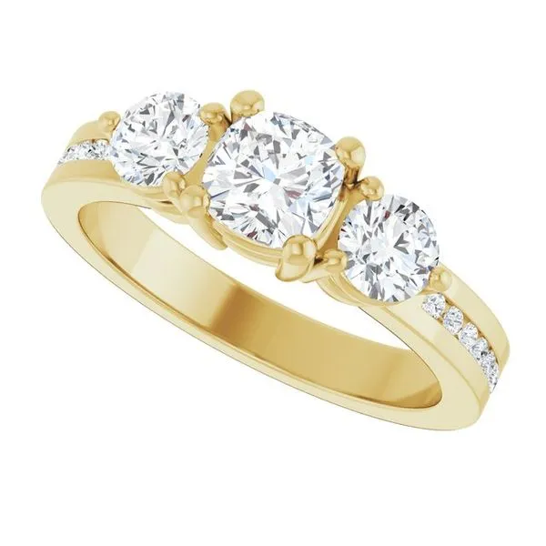 Three-Stone Engagement Ring Image 5 Clater Jewelers Louisville, KY