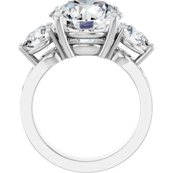 Three-Stone Engagement Ring Image 2 Arezzo Jewelers Elmwood Park, IL