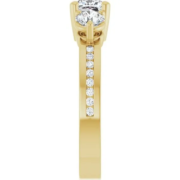 Three-Stone Engagement Ring Image 4 JF Jones Jewelers Rochester, NY