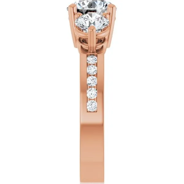 Three-Stone Engagement Ring Image 4 Arezzo Jewelers Elmwood Park, IL