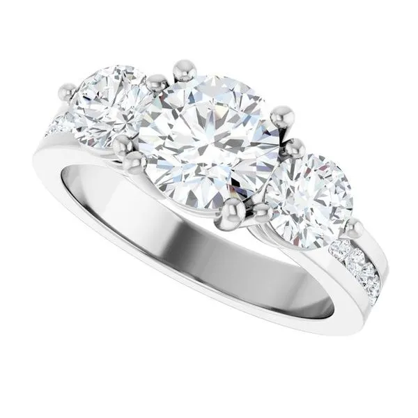 Three-Stone Engagement Ring Image 5 Arezzo Jewelers Elmwood Park, IL