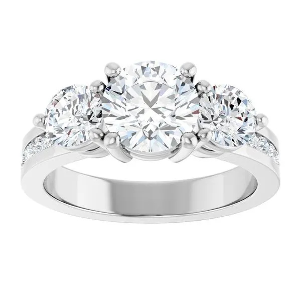 Three-Stone Engagement Ring Image 3 Paul James Jewelers Angels Camp, CA