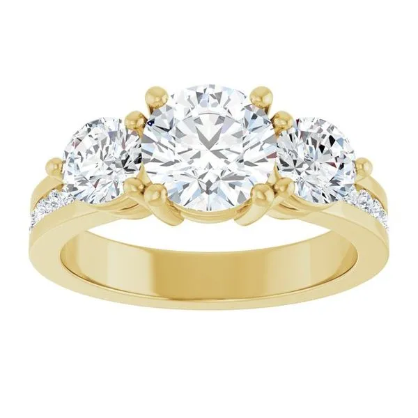 Three-Stone Engagement Ring Image 3 Jimmy Smith Jewelers Decatur, AL