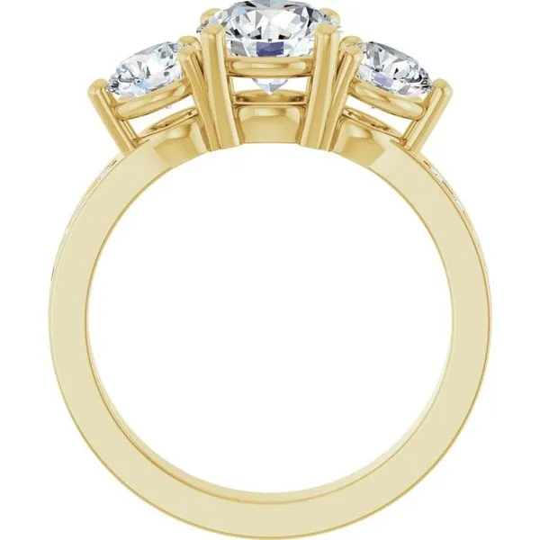 Three-Stone Engagement Ring Image 2 Collard Jewelers League City, TX