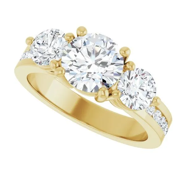 Three-Stone Engagement Ring Image 5 Arezzo Jewelers Elmwood Park, IL