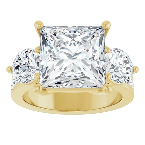 Three-Stone Engagement Ring Image 3 Ask Design Jewelers Olean, NY