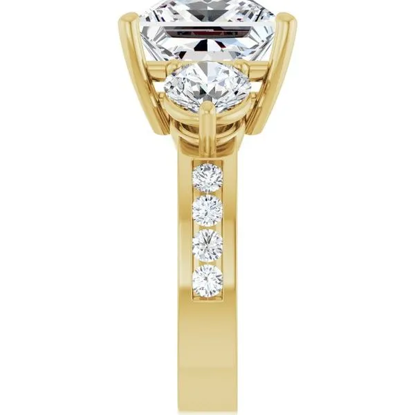Three-Stone Engagement Ring Image 4 Ask Design Jewelers Olean, NY