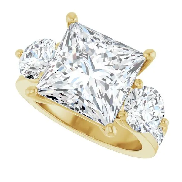 Three-Stone Engagement Ring Image 5 Ask Design Jewelers Olean, NY