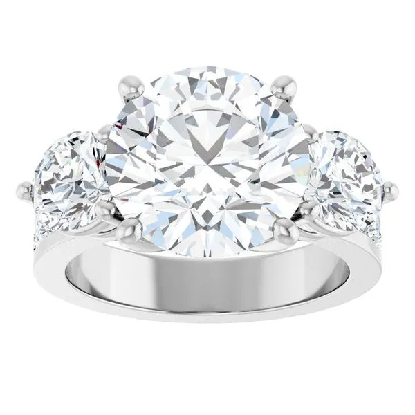 Three-Stone Engagement Ring Image 3 Arezzo Jewelers Elmwood Park, IL