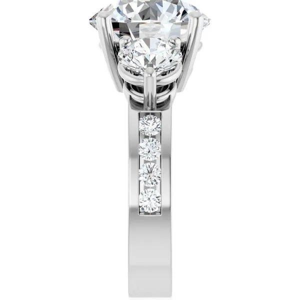 Three-Stone Engagement Ring Image 4 Arezzo Jewelers Elmwood Park, IL